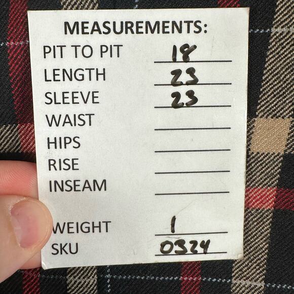 Vintage Pendleton 100% Virgin Wool Plaid Botton Front Mock Neck Jacket Size 6 - Picture 16 of 16